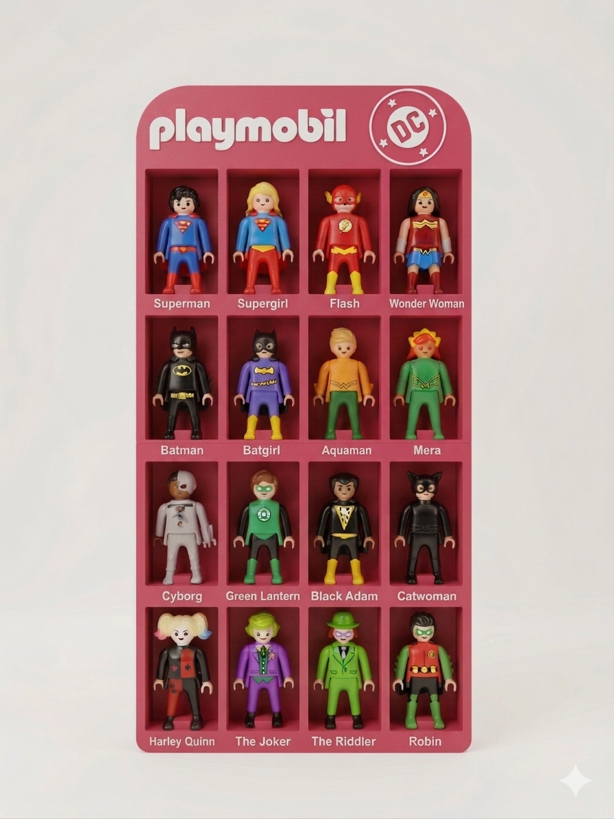 Estante para Playmobil DC