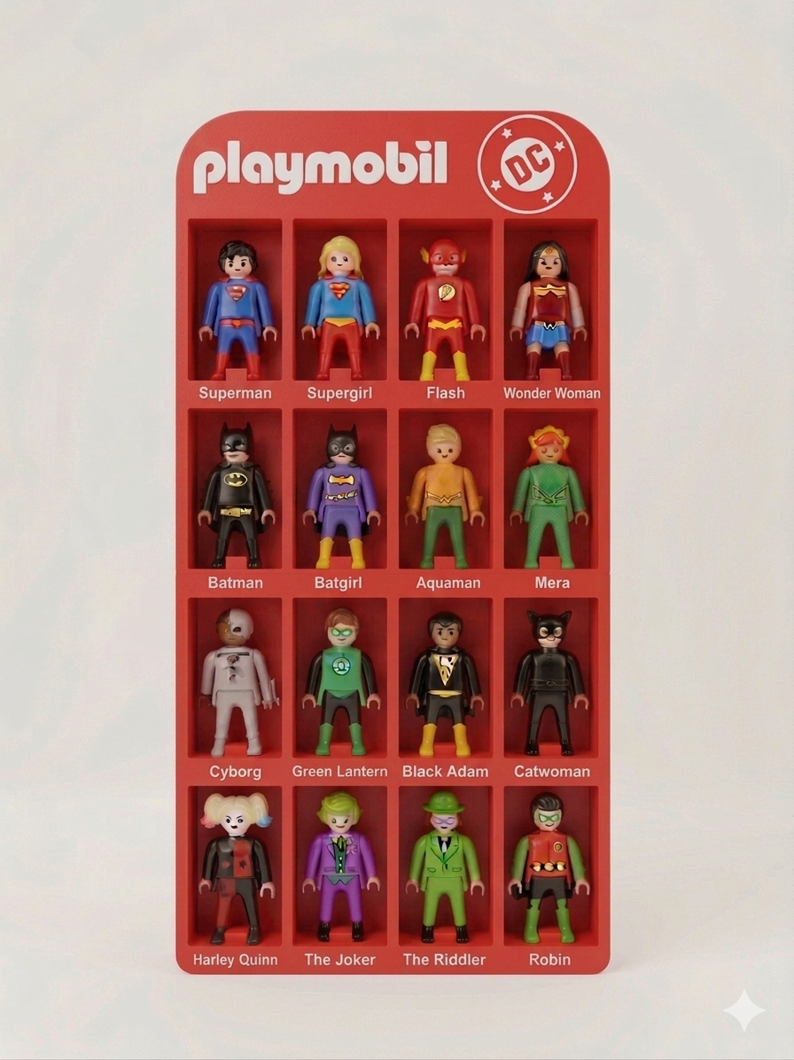 Estante para Playmobil DC