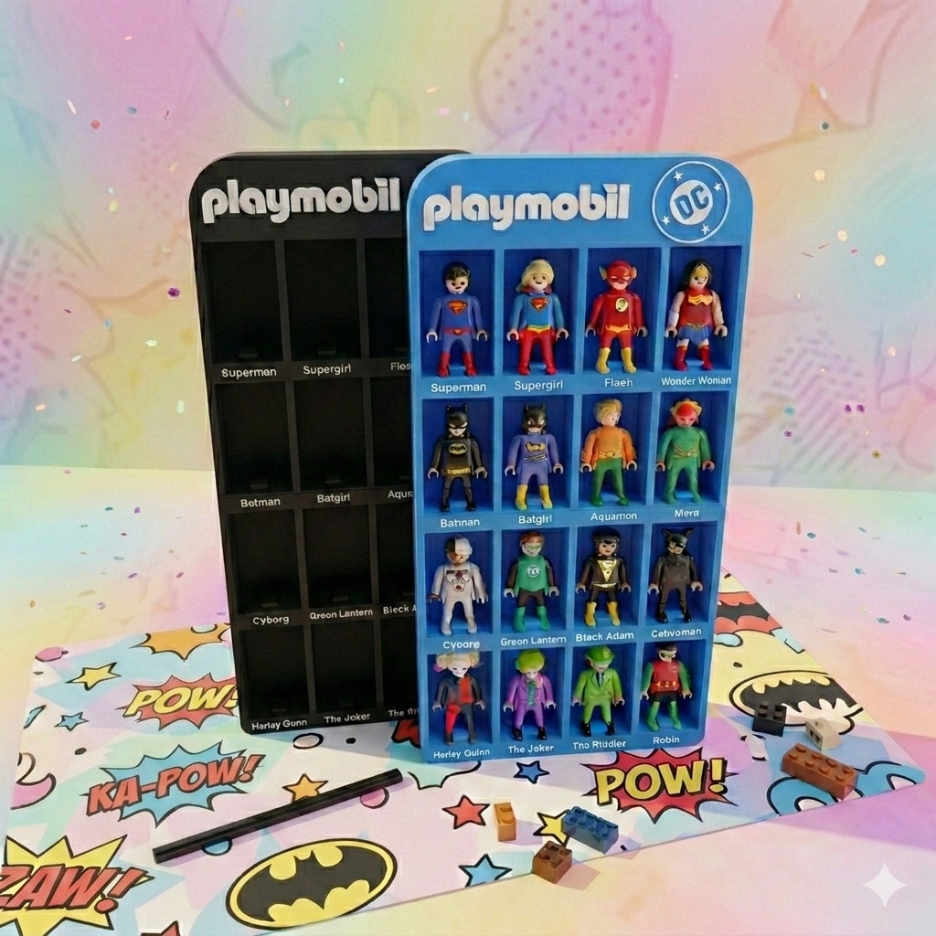 Estante para Playmobil DC