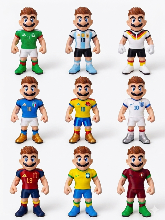 Estátua Colecionável Mario Jogador de Futebol – Edição Especial Mundial 2026